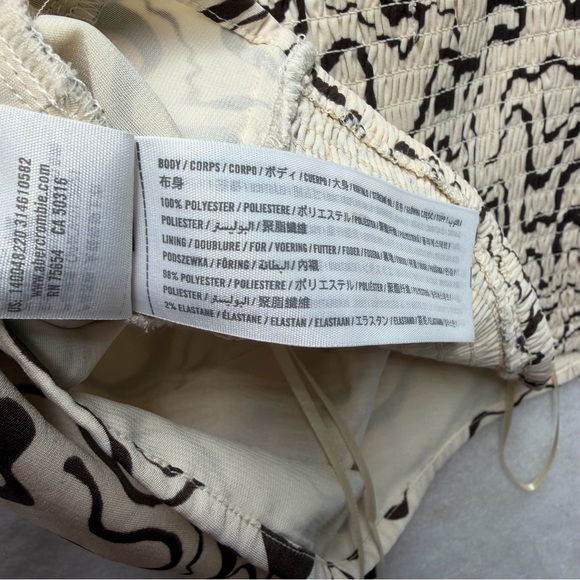 Abercrombie & Fitch Cream and Brown Abstract Tie-Front Cami - Picture 7 of 10